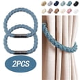 thumbnail image 1 of EASTIN 2Pcs Magnetic Curtain Tiebacks, Decorative Rope Curtain Holdback Handmade Rope Clips Magnetic Buckle, 1 of 6