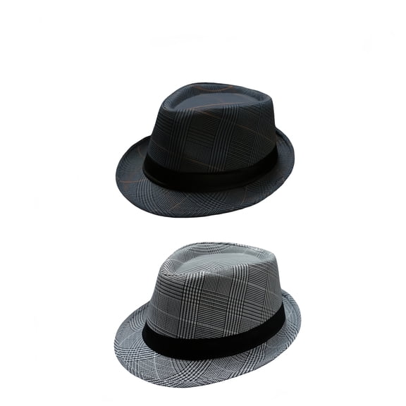 EASTIN 2pcs Striped Small Top Hat  Jazz Hat  Sun Hat  Male And Female Lovers of The British Sun Hat  Travel Photo Top Hat