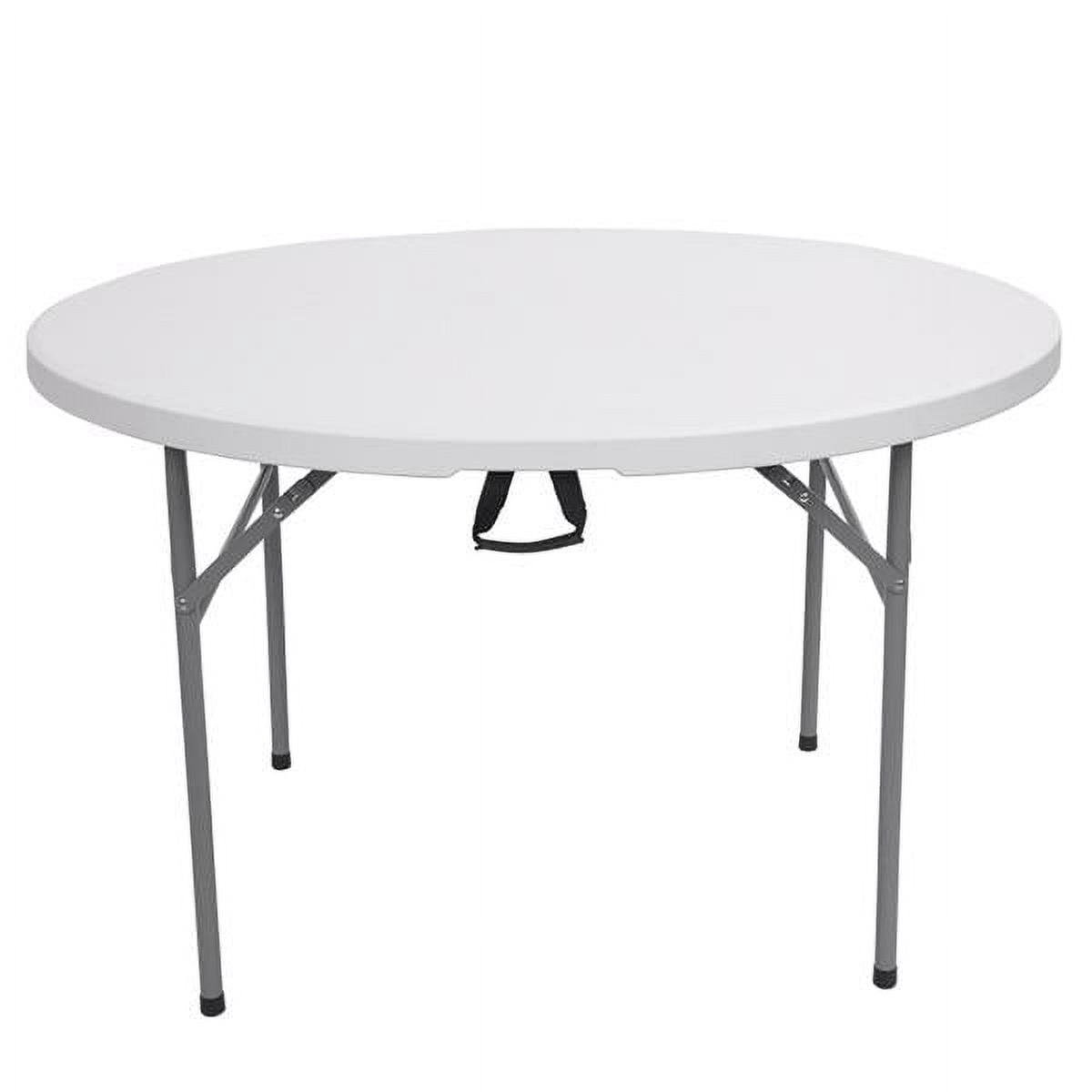 EASTIN 48" Round Folding Table, Portable Dining Card Table for Kitchen ...