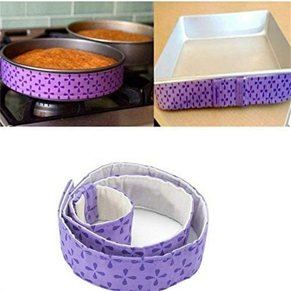 EASTIN 4Piece Bake Even Strip, Dampen Cake Pan Strips Super Absorbent Thick Cotton, Cake Strips for Baking,Bake Even Strip, Cake Pan Dampen Strips,Super Absorbent Thick Cotton