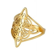 EASTIN Hollow Witches Knot Ring Celtic Amulets Ring Jewelry Punk Finger Ring