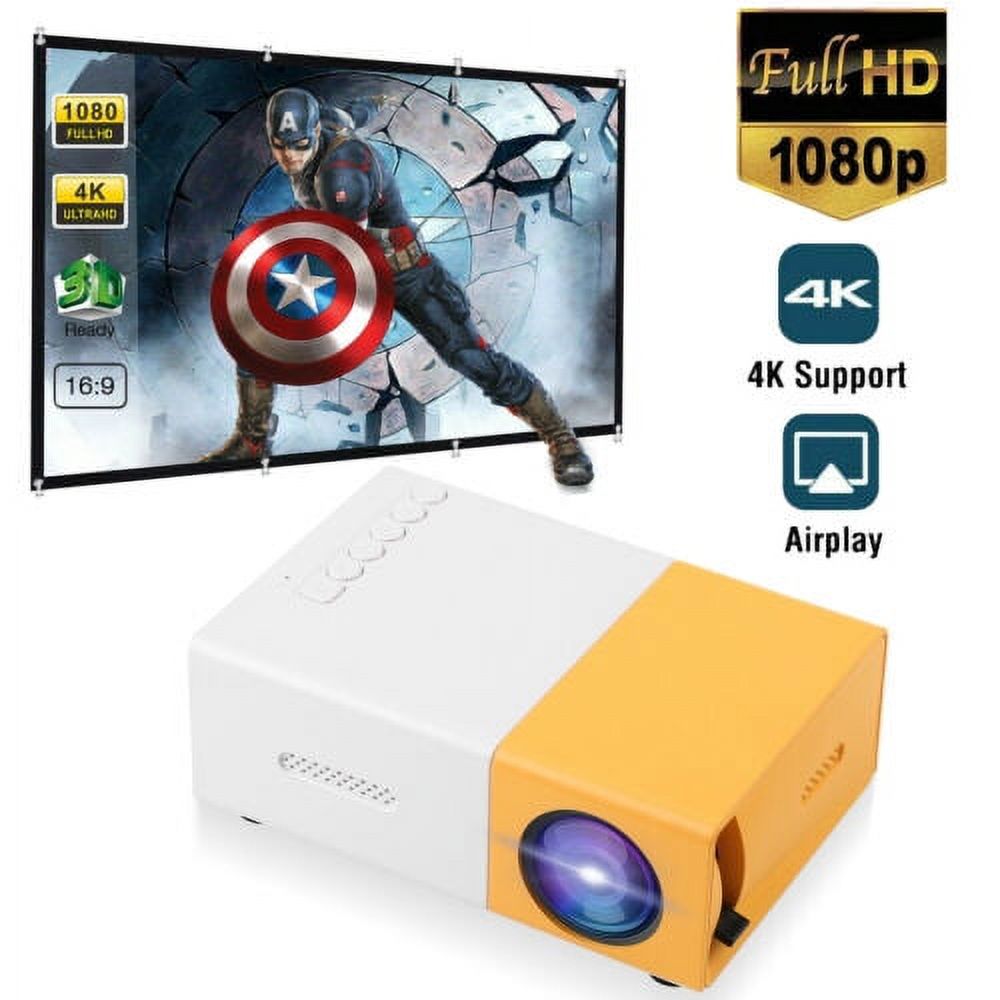 EASTIN Mini Mini Projector 2020 Upgraded Portable Video-Projector,55000  Hours Multimedia Home Theater Movie Projector,Compatible with Full HD 1080P  HDMI,VGA,USB,AV,Laptop,Smartphone - Walmart.com