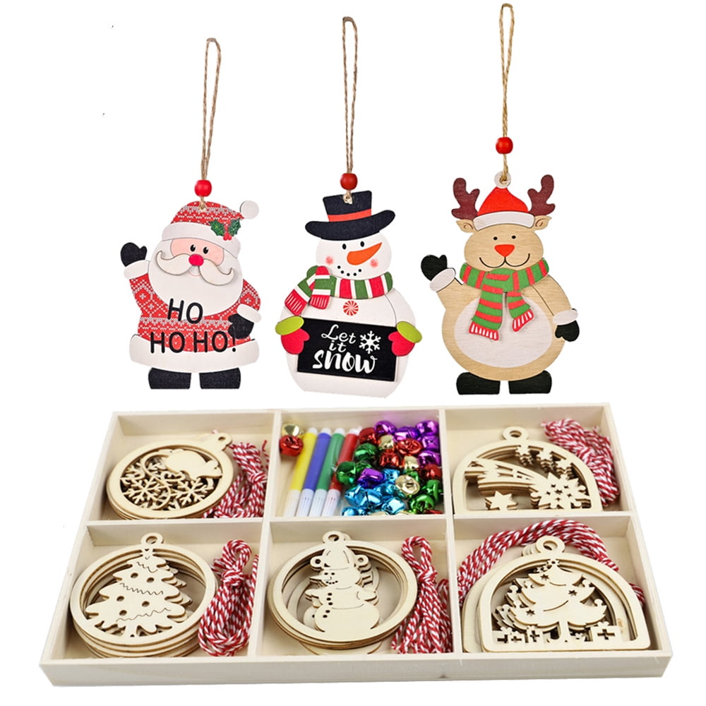 Christmas Ornaments for DIY Craft Kits, Kids Coloring Kits Laser