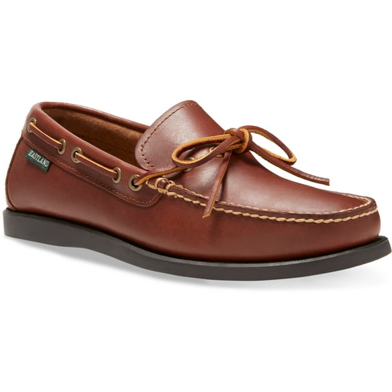 EASTLAND Mens Brown Comfort Yarmouth Round Toe Slip On Leather Boat Shoes 15 D