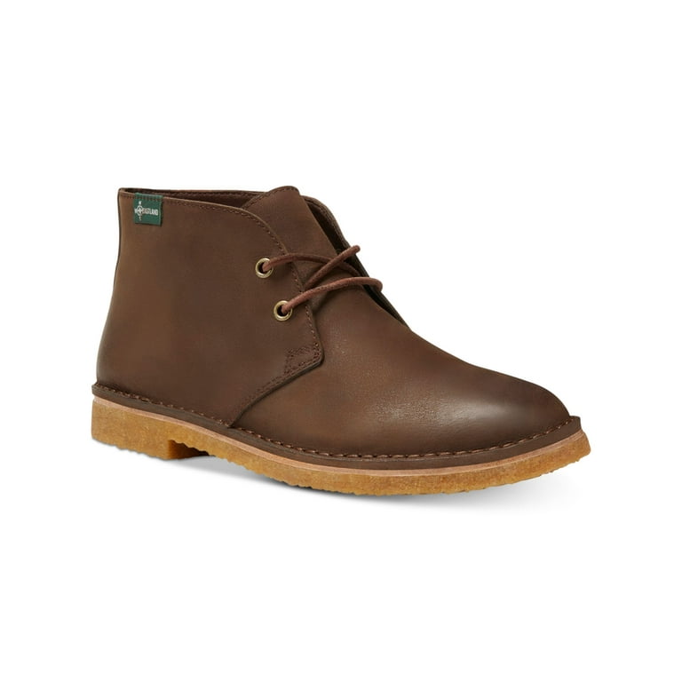 EASTLAND Mens Brown Hull 1955 Round Toe Block Heel Lace Up Leather