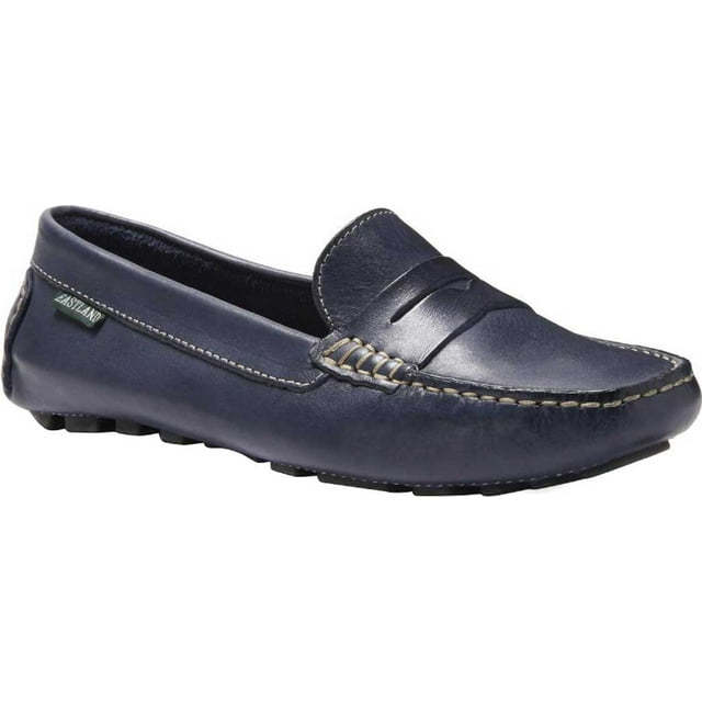 EASTLAND Womens Navy Logo Slip Resistant Cushioned Patricia Round Toe
