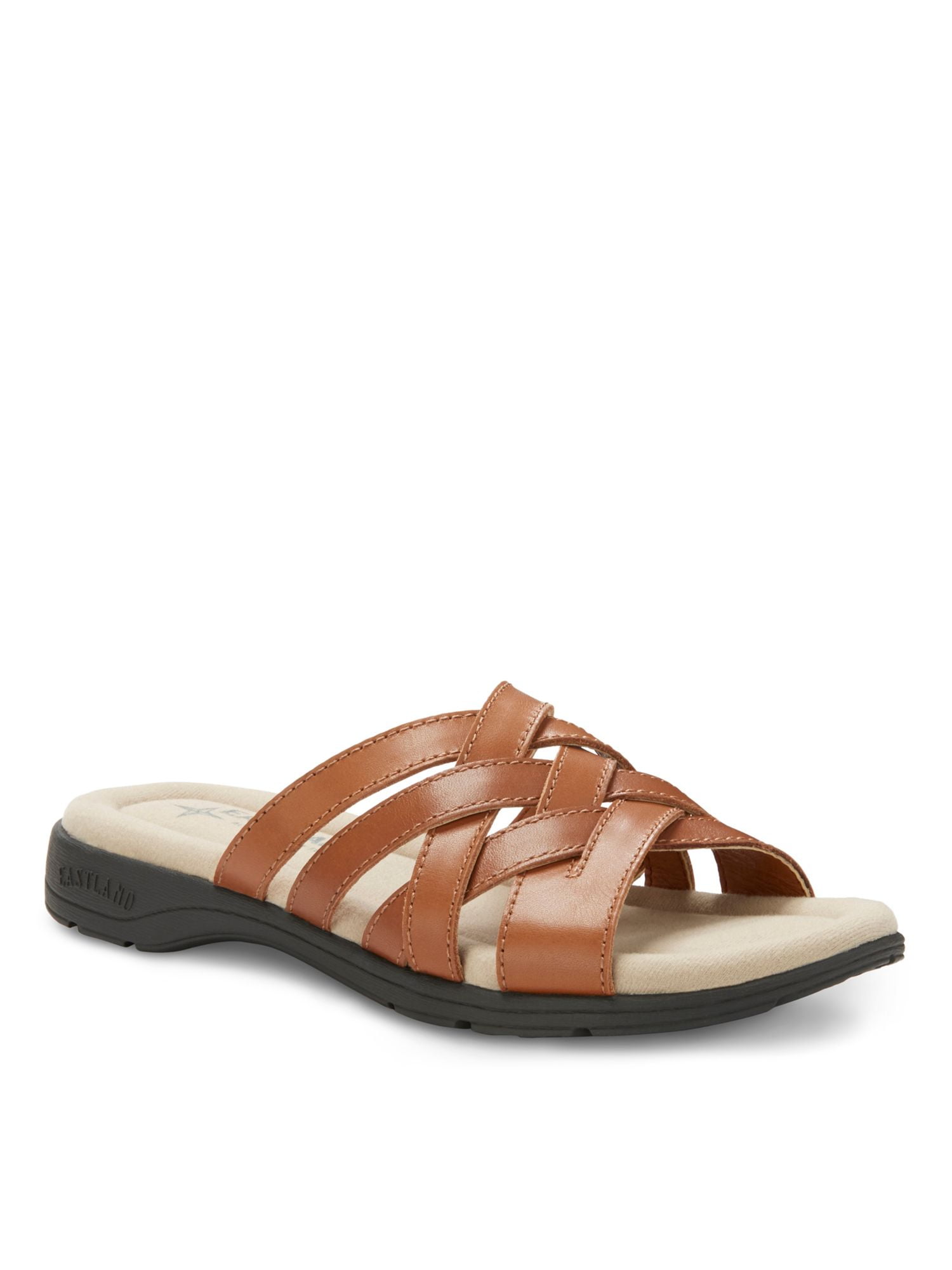 EASTLAND Womens Tan Brown Woven Comfort Hazel Round Toe Slip On