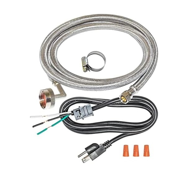 EASTMAN 8-ft 3/8-in Compression Inlet x 3/4-in Hose Thread Outlet Braided Stainless Steel Dishwasher Connector