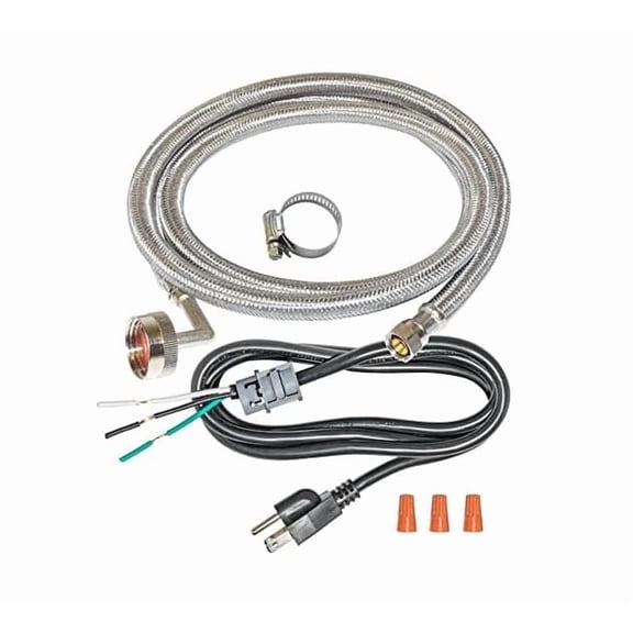 EASTMAN 8-ft 3/8-in Compression Inlet x 3/4-in Hose Thread Outlet Braided Stainless Steel Dishwasher Connector