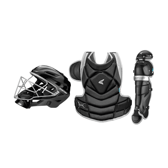 EASTON Jen Schro THE FUNDAMENTAL Catcher's Gear Kit, Medium, Black/Silver