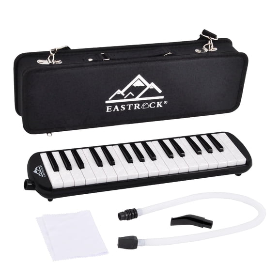 EASTROCK Melodicas 32 Keys Melodica Piano Keyboard with Oxford Bag & Mouthpiece for Beginners/Students,Black