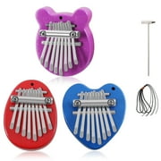 EASTROCK Thumb Piano Musical Instrument 8 Key Mini Kalimba Solid Wood Finger Piano with Lanyard Gift for Kids/Adults(2 packs)