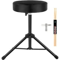 EASTROCK Height Adjustable Drum Throne Metal Foldable Drum Stools Double-braced Padded Seat for Drummers Adults