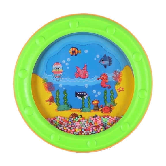 EASTROCK Sea Sound Drum Percussion Instrument Handheld Tambourine Ocean Drums  with ABS Plastic & Fish Graphic