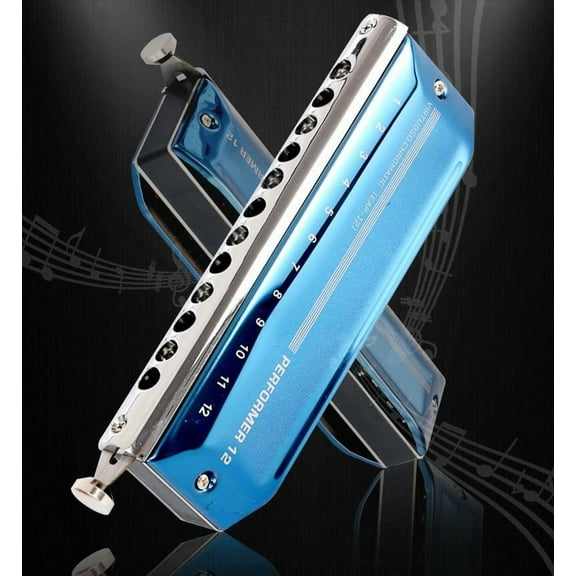 EASTTOP 12 Hole 48Tones Chromatic Harmonica Key Of C Mouth Organ Harmonica Gift