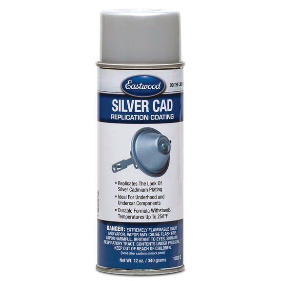 Eastwood Silver Cad Aerosol Paint – Authentic Cadmium Plating Look in a Spray Can