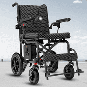 EASWE D10 Foldable Electric Wheelchair   35 lb Lightweight, 15 Miles Range, Dual 200W Brushless Motors, Side Fold, LCD Display-12AH