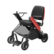 EASWE F10 Auto Folding Electric Wheelchair, Dual Battery 24Ah, Two-Button 3-Second Fold, 30 Mile Range, 41 lb Aluminum Frame, 8" Solid Tires