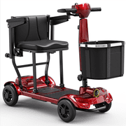 EASWE M10 Foldable Mobility Scooter   44 lb Ultra-Light, 250W Brushless Motor, 30-Mile Dual Battery, Any Speed Up to 4 mph, 265 lb Capacity, Motor + Controller Water-Resistant
