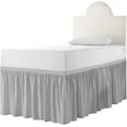 thumbnail image 1 of EASY BEDDING-100% Microfiber, Dust Ruffle Dorm Bedskirt for dorm bed, 36" Tailored Drop-Light Gray Solid, Twin-XL Size (39"x 80"), 1 of 4