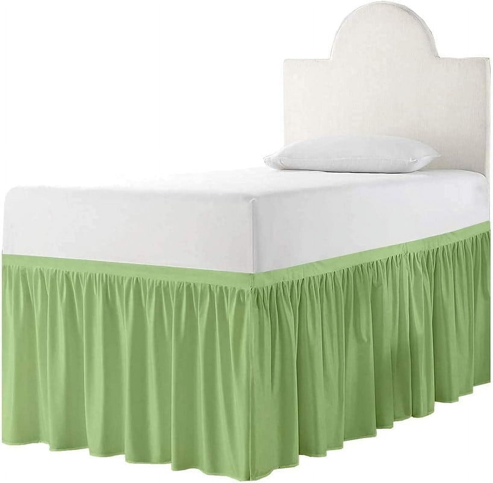 EASY BEDDING-100% Microfiber, Dust Ruffle Dorm Bedskirt for dorm bed ...