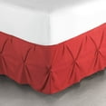 thumbnail image 1 of EASY BEDDING-100% Microfiber, Easy Fit 30" Tailored Drop, Pinch Pleated Bed Skirt-Burgundy Solid, Queen Size, 1 of 5