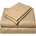thumbnail image 1 of EASY BEDDING 4 Piece Bed Sheet Set, 100% Egyptian Cotton 400 Thread Count - Cal-King Size 18 Inch Deep Pocket - Taupe Solid., 1 of 7