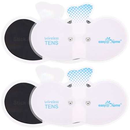 Easy@Home Reusable Electrode Pads for TENS Unit, 4-Pack, 6.5" x 3"