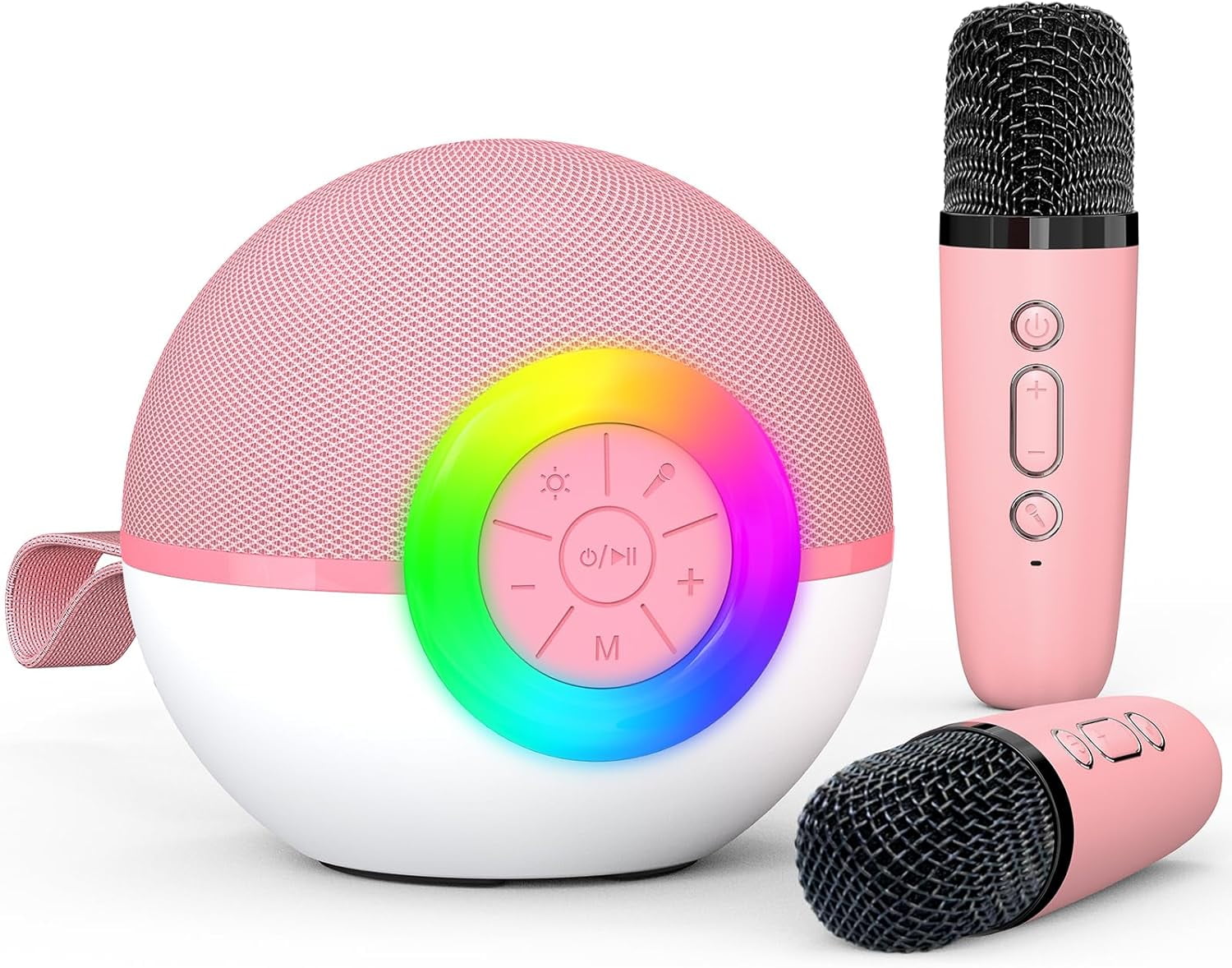 EASY Karaoke Microphone Machine Toys for Kids Adults, Mini Portable Bluetooth Speaker with 2 Wireless Mics, Christmas Birthday Gifts for Boys Girls Ages 3 4 5 6 7 8 9 10 11 12+Year Old Purple