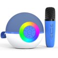 thumbnail image 1 of EASY Karaoke Microphone Machine Toys for Kids Adults, Mini Portable Bluetooth Speaker with 2 Wireless Mics, Christmas Birthday Gifts for Boys Girls Ages 3 4 5 6 7 8 9 10 11 12+Year Old Purple, 1 of 7