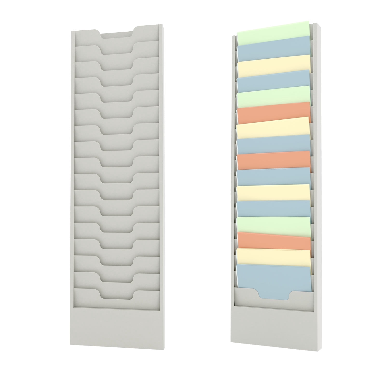 EASY LIFE PRODUCTS 16 POCKET METAL LIT RACK, 2.1 D x 13.5 W x 45.62H ...
