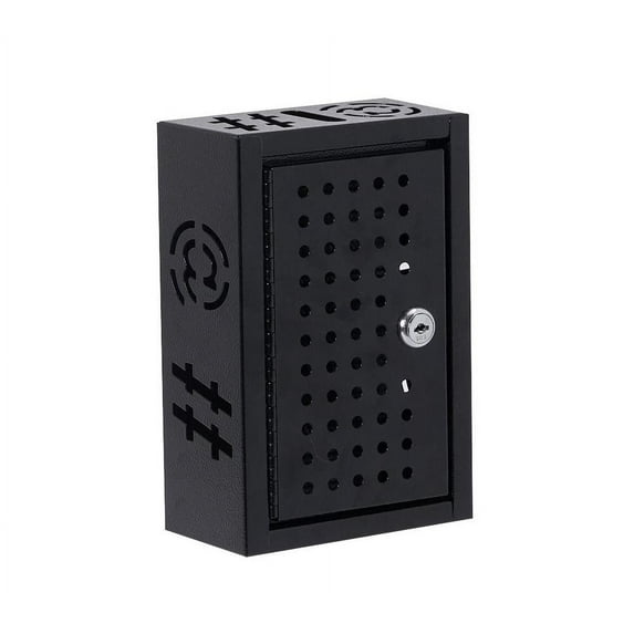 EASY LIFE PRODUCTS Cell Phone Lock Box, Smart Phone Downtime Box, classroom, gymbox, standard safe with key, 8.25x5.5x2.5 inches (black)