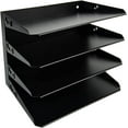 thumbnail image 1 of EASY LIFE PRODUCTS Desk File Organizer Shelf Rack, Metal, black(4 Tier), 1 of 7