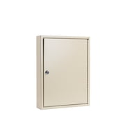 EASY LIFE PRODUCTS Key Storage Cabinet with Lock, 60 Keys Capacity, Wall Mount, Cream Metal 10 W* 3 D*12 H