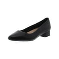 thumbnail image 1 of EASY SPIRIT Womens Black Removable Liner Arch Support Comfort Caldise Block Heel Slip On Leather Pumps 6.5 M, 1 of 2