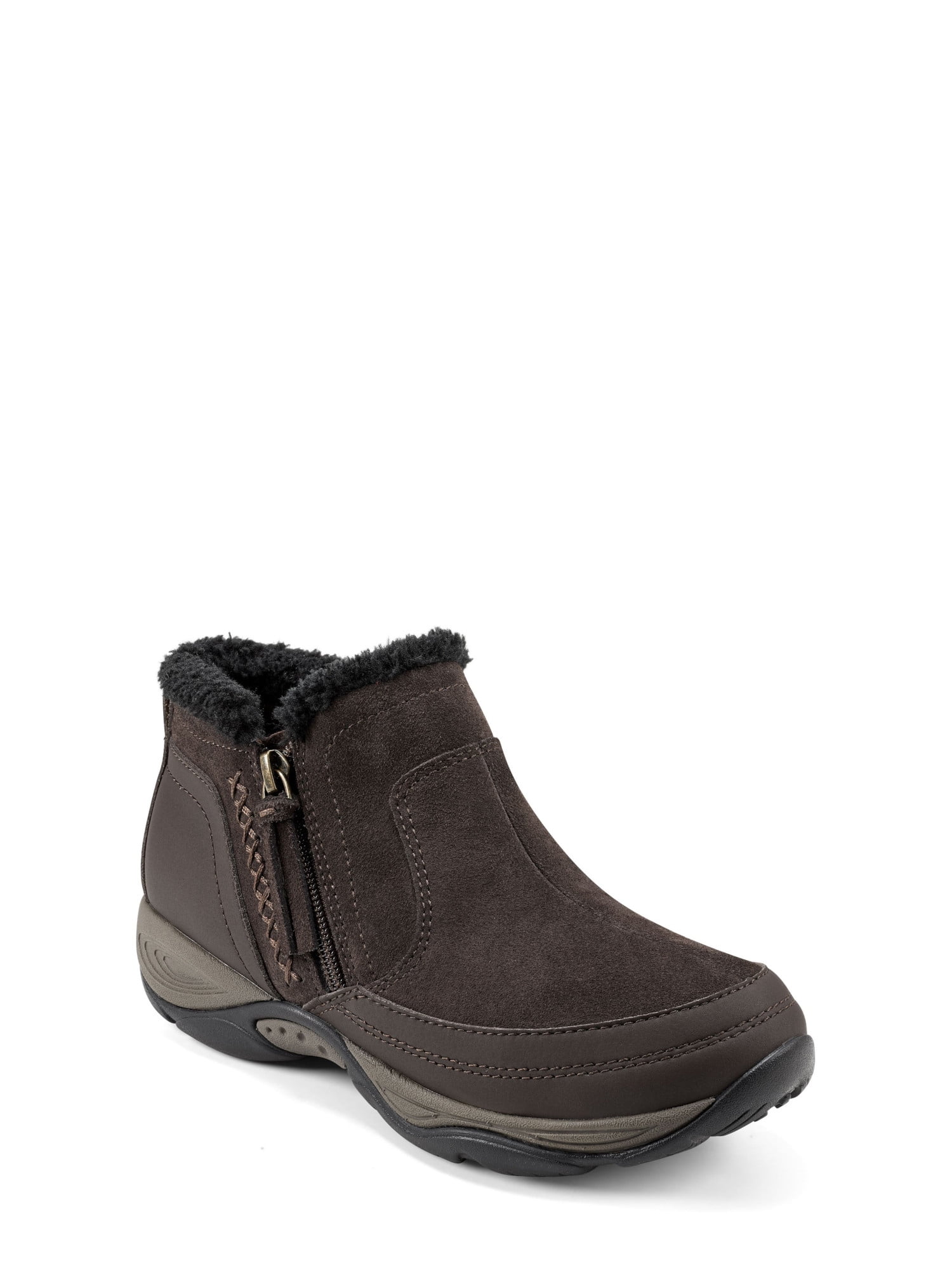 EASY SPIRIT Womens Brown Mixed Media Arch Support Padded Epic Round Toe