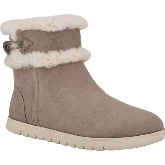 EASY SPIRIT Womens Gray Stretch Round Toe Booties 11