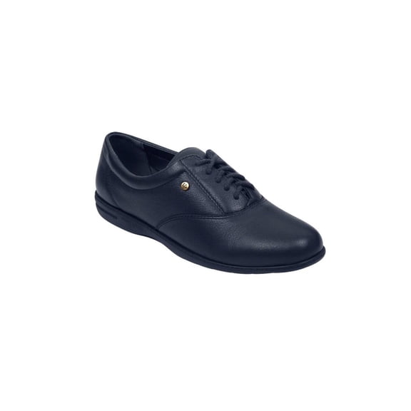 EASY SPIRIT Womens Navy Flexible Cushioned Motion Round Toe Lace-Up Leather Oxford Shoes 7 M
