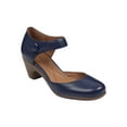 thumbnail image 1 of EASY SPIRIT Womens Navy Shock Absorbent Cushioned Arch Support Button Accent Clarice Round Toe Block Heel Leather Pumps Shoes 10 M, 1 of 4