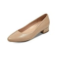 thumbnail image 1 of EASY STREET Womens Beige Removable Liner Cushioned Arch Support Comfort Caldise Almond Toe Block Heel Slip On Leather Pumps Shoes 9 M, 1 of 4
