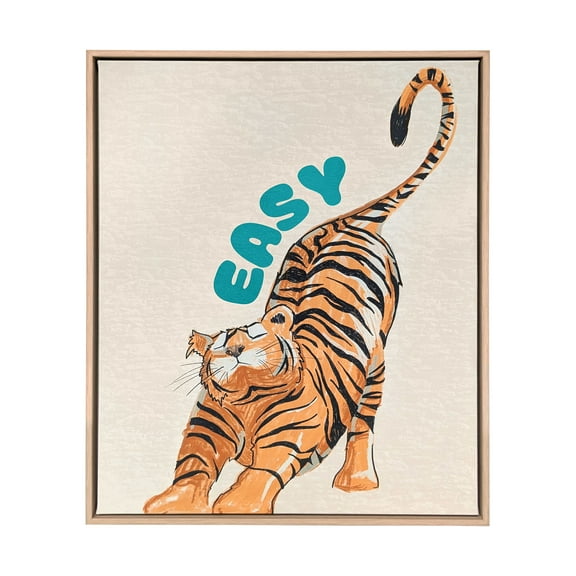 House of Happy 16x20 "Easy Tiger" Kids Printed Wall Art on Canvas