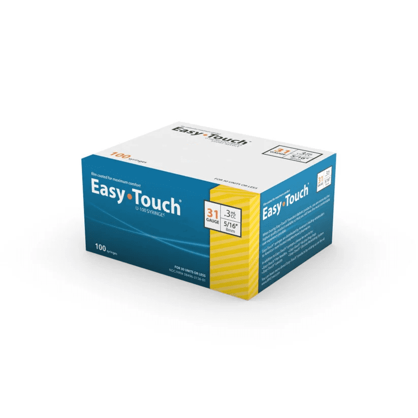 EASY TOUCH U-100 SYRINGES, 31G 0.3CC 5/16, Disposable Syringes, Scientific Lab Syringes