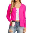 thumbnail image 1 of EASYBRA Women V Neck Button Down Cardigan Long Sleeve Ribbed Knit Slim Fit Sweater, 1 of 6