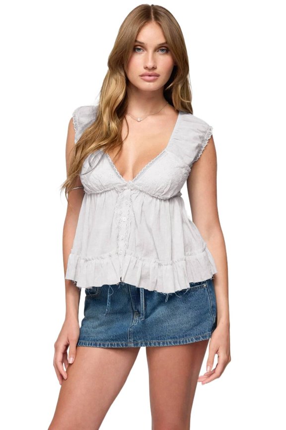 Womens Strapless Lace Patchwork Sleeveless Top Deep V Neck Slim Fit Commuter Style Polyester Top S M L