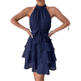 thumbnail image 1 of EASYBRAUS Women Halter Lace Tiered Summer Dress Sleeveless Elegant Party Dress, 1 of 6