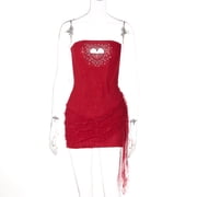 knee length dresses for ladies Self-Portrait Women's Boucle Collared Mini Dress - White main image 1