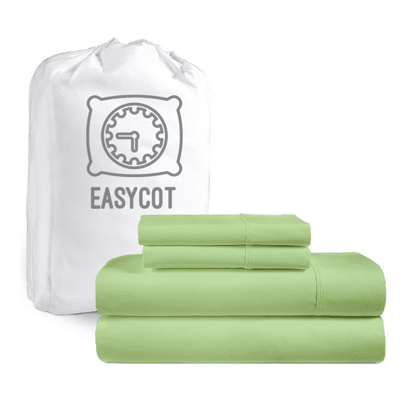 EASYCOT 4 Piece 1000 Thread Count Ultra Soft Egyptian Cotton Bed Sheet Set - 12" Inches Deep Pocket ,Wrinkle Resistant & Fade Resistant, Luxury Sheet Set - Sage, Twin