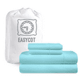 thumbnail image 1 of EASYCOT 4 Piece 1000 Thread Count Ultra Soft Egyptian Cotton Bed Sheet Set - 18" Inches Deep Pocket ,Wrinkle Resistant & Fade Resistant, Luxury Sheet Set - Aqua Blue, King, 1 of 7