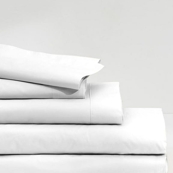 EASYCOT 1200TC Ulta Soft Egyptian Cotton White Solid Bed Sheet Set 15" Deep Pocket,Wrinkle Resistant & Fade Resistant, Luxury Sheet Set -Twin