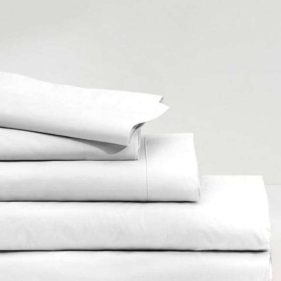 EASYCOT 1200TC Ulta Soft Egyptian Cotton White Solid Bed Sheet Set 21" Deep Pocket,Wrinkle Resistant & Fade Resistant, Luxury Sheet Set -Full - XL